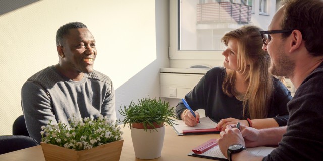 Bewerbungsgespräch bei Social-Bee